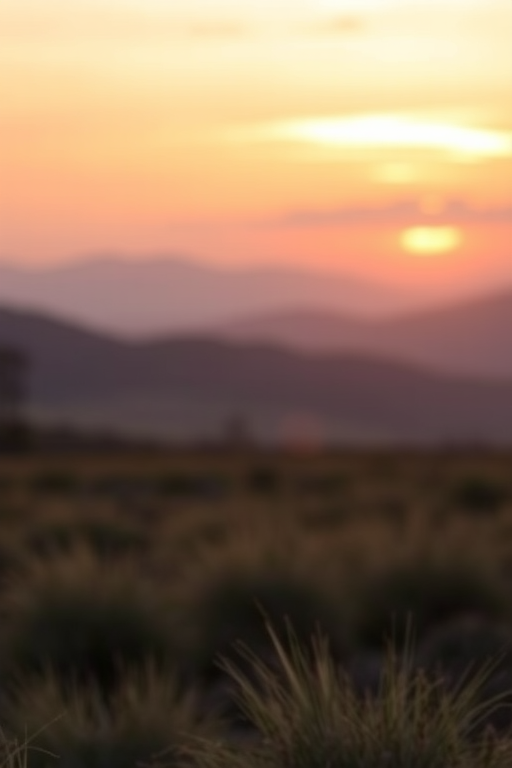 Create a high-resolution image of a serene landscape at sunrise with soft, warm colors, using a DSLR camera with a 50mm lens, aperture set to f/1.8 for a blurred background, ISO 200 for clarity, and a wide-angle view to capture the horizon.