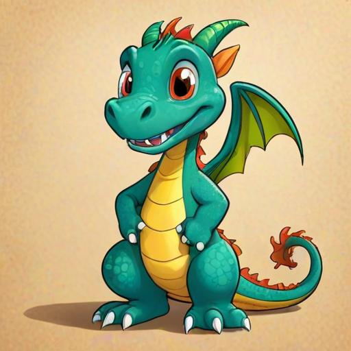 cartoon drawing of a dragon