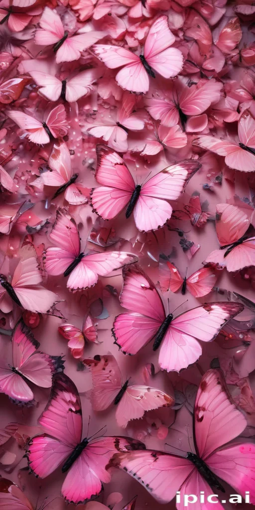 pink butterflies aesthetic