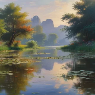 monet painting wallpaper
