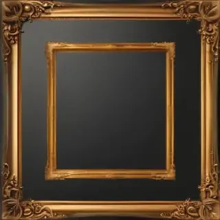 rectangle golden frame png