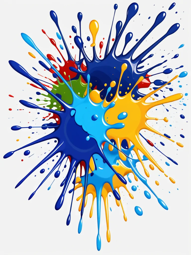 transparent paint splatter