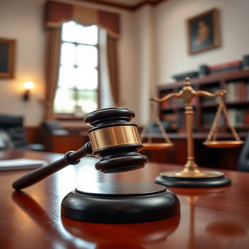 Create a high-resolution image of a judge's gavel and scales of justice on a wooden desk in a law office with soft natural lighting, using a DSLR camera with a 50mm lens, aperture set to f/1.8, ISO 200, and a shallow depth of field for a professional and polished look.
