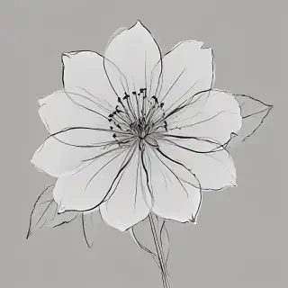 transparent flower outline