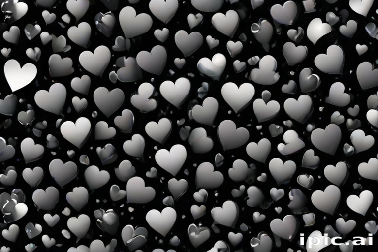 hearts background black
