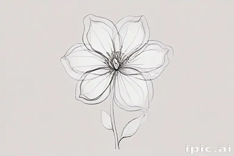 transparent flower outline