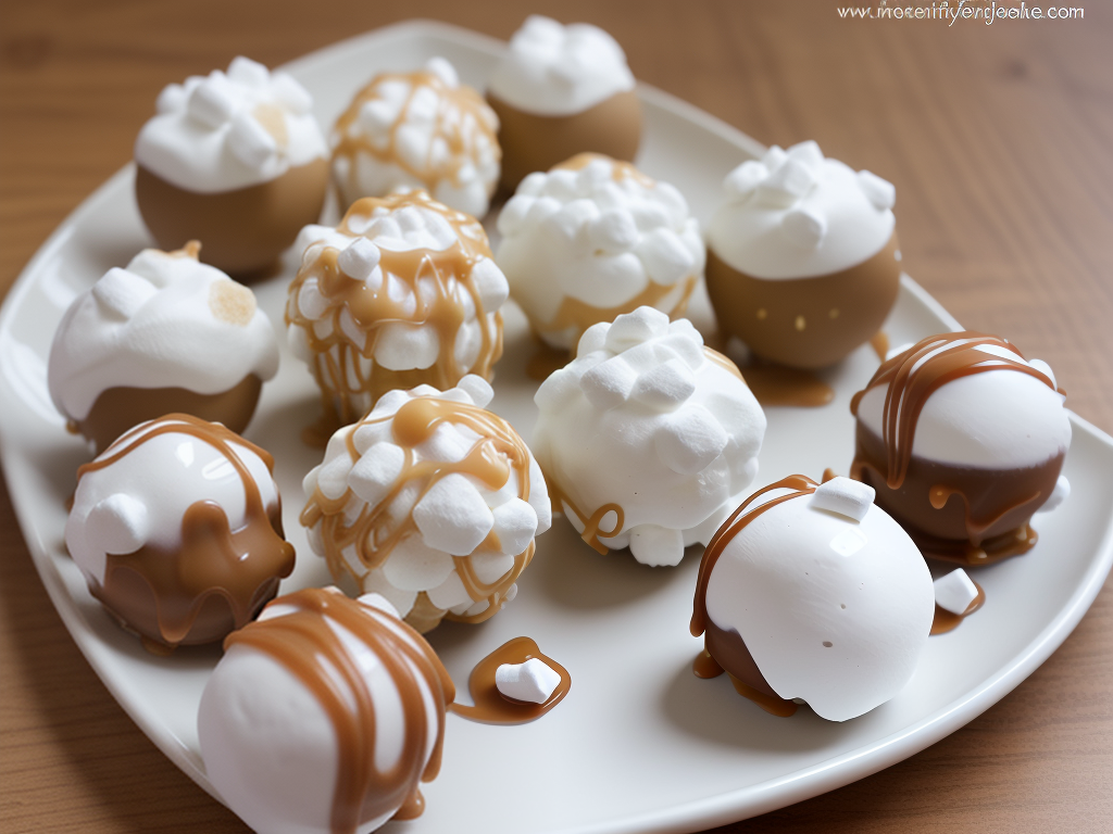 rice krispie marshmallow balls caramel