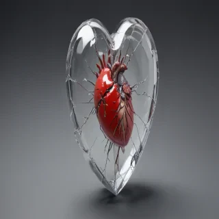 transparent broken heart