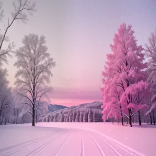 pink winter wallpaper