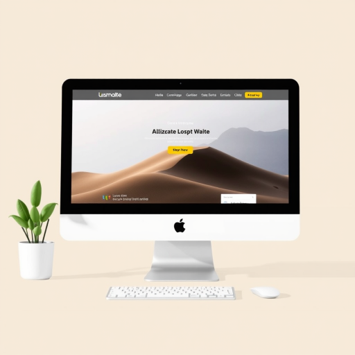 computer website mockup