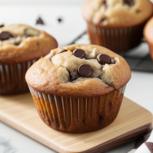 gf banana choc chip muffins