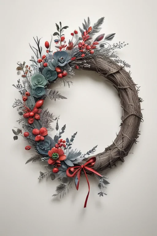 wreath drawing