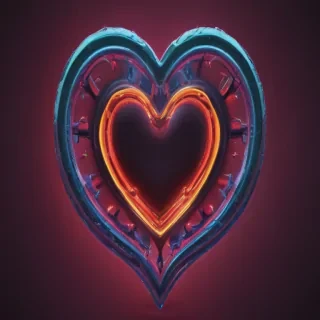 neon heart png