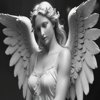 angel clip art black and white