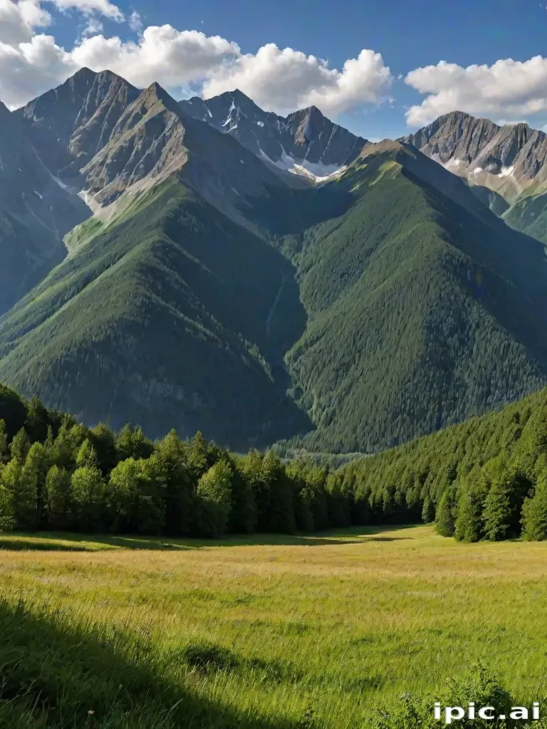 mountainous background