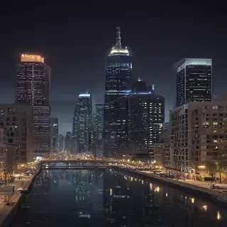 city lights background