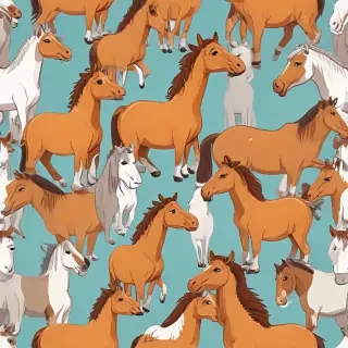 horses cartoon