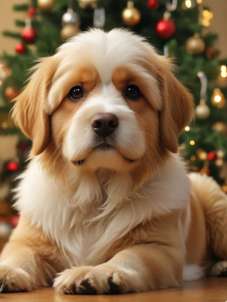 wallpaper christmas dog