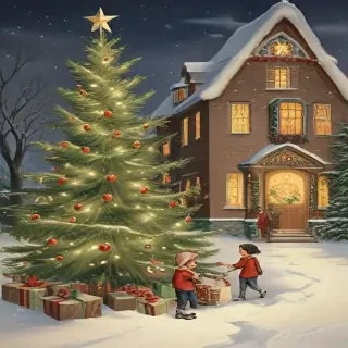 vintage christmas illustration