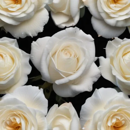 white rose on black