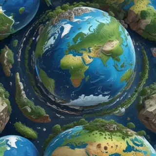 cartoon picture of the planet earth
