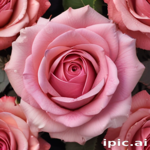 Delicate Pink Roses in Full Bloom, Showcasing Nature's Beauty and Elegance