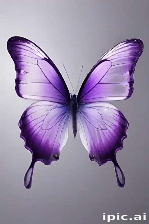 transparent purple butterfly