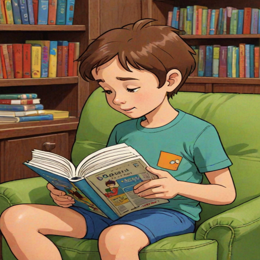reading cartoon