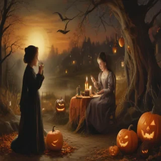 public domain vintage halloween art