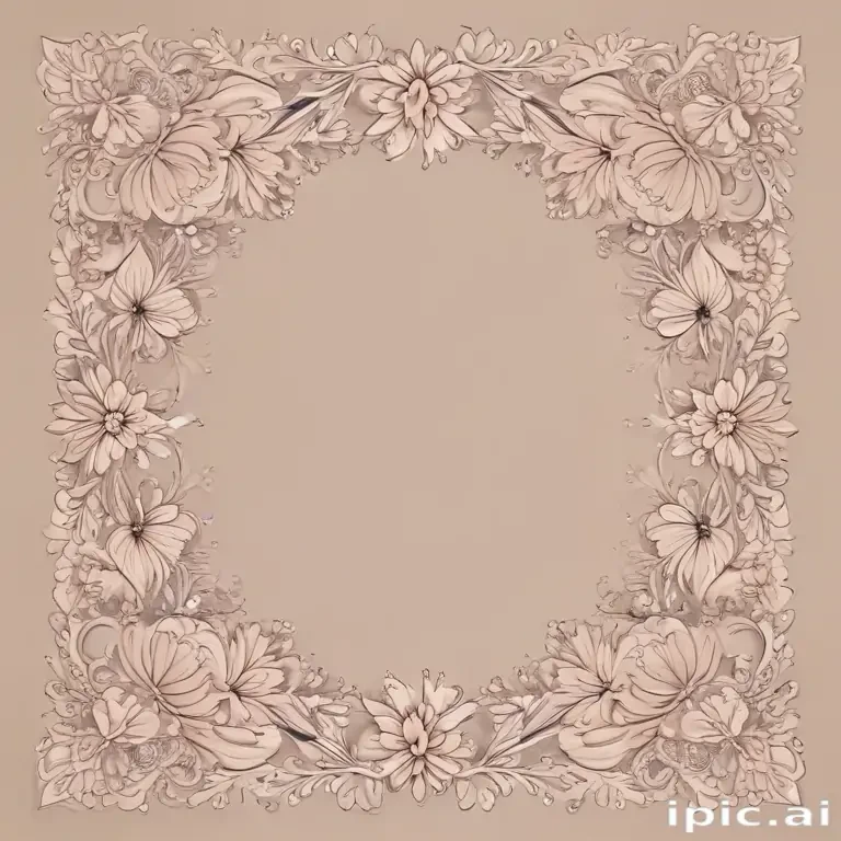 flowery border clipart