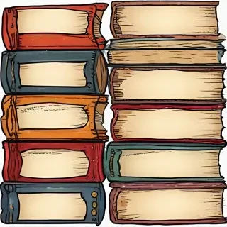 stacked books clip art