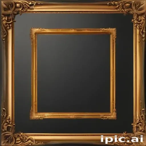 rectangle golden frame png