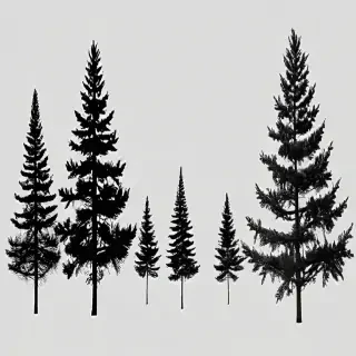 pine tree silhouette png