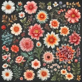 clipart transparent background flowers