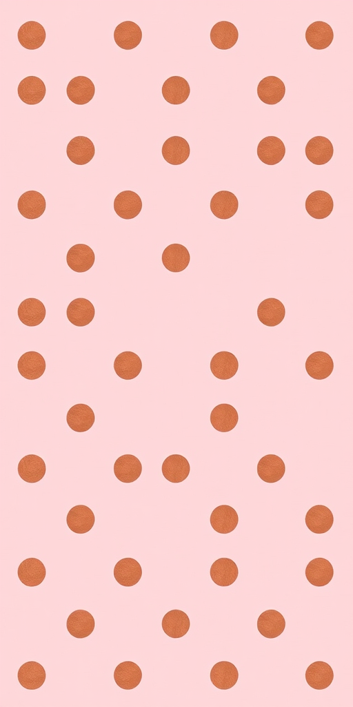 Create a seamless pattern of light pink background with evenly spaced brown polka dots, using a Canon EOS 5D Mark IV, 50mm lens, f/8 aperture, ISO 100, and soft diffused lighting to enhance color vibrancy and sharpness.