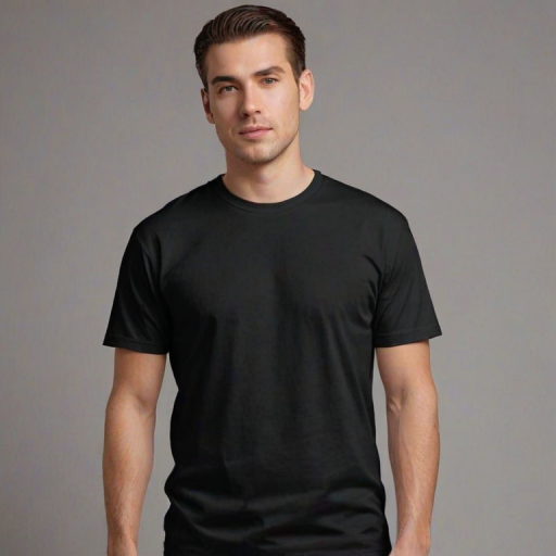 black tee mockup