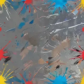 transparent paint splatter