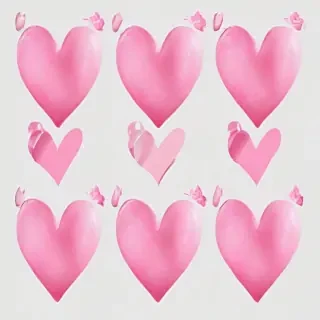 pink hearts png