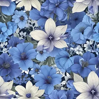 blue flowers png