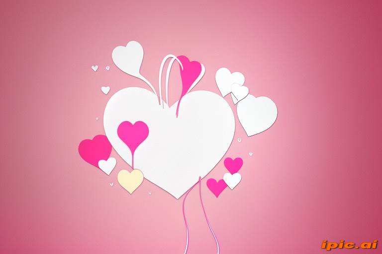 Colorful Hearts Floating Against a Soft Pink Background for Valentine's ...