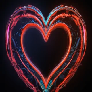 neon heart png