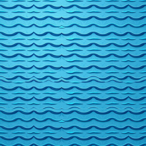 Create a seamless pattern of small, stylized waves in varying shades of blue on a solid background, using a Canon EOS R5 camera with a 50mm lens, aperture f/8, shutter speed 1/125s, ISO 100, top-down view, high dynamic range imaging.