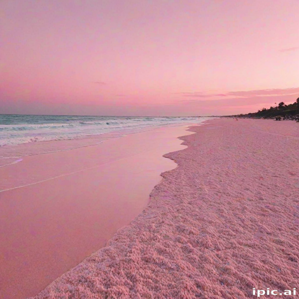 pink beach aesthetic