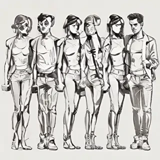couple drawing poses