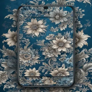 blue wallpaper phone