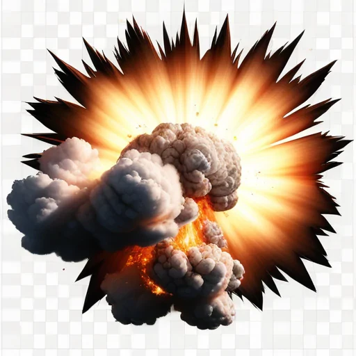explosion with transparent background