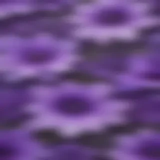 purple flowers drawing