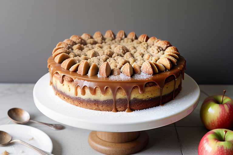 salted caramel apple crumble cake