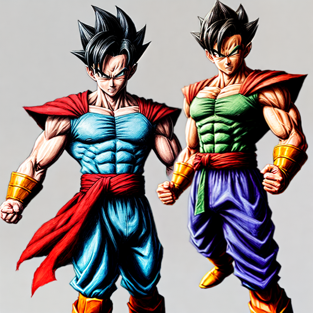 Generate a high-definition image of Gohan in his Super Saiyan 2 form ...