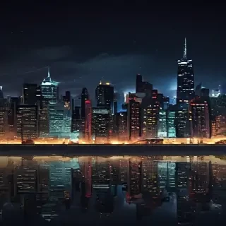 city lights background